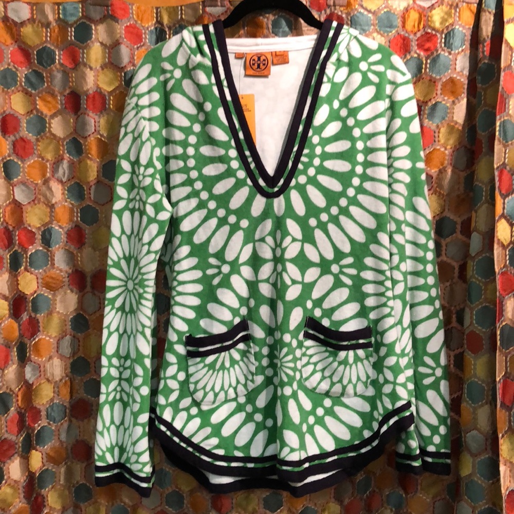 tory burch hoodie top